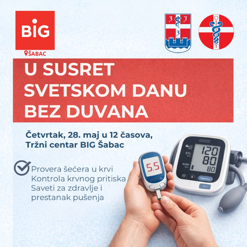 U Šapcu preventivna akcija povodom Svetskog dana bez duvana