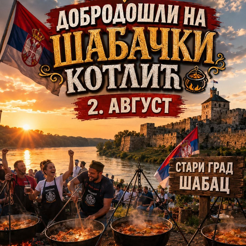 Традиционални „Шабачки котлић“ 2. августа код Старог града – пријаве за такмичаре у току