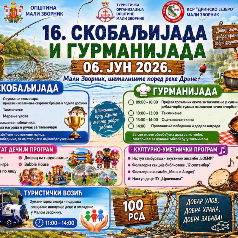 У Малом Зворнику 16. „Скобаљијада и Гурманијада“ 6. јуна